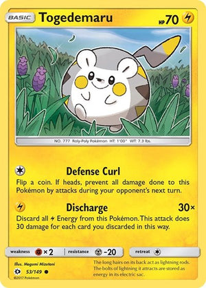 Pokemon TCG - SM Base Set - Togedemaru - 53/149 - Reverse Holofoil