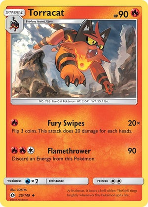 Pokemon TCG - SM Base Set - Torracat - 25/149