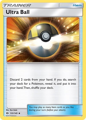 Pokemon TCG - SM Base Set - Ultra Ball - 135/149 - Reverse Holofoil