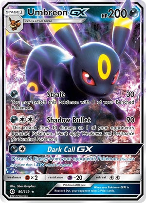 Pokemon TCG - SM Base Set - Umbreon GX - 80/149 - Holofoil