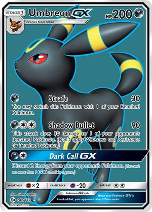 Pokemon TCG - SM Base Set - Umbreon GX - 142/149 - Holofoil