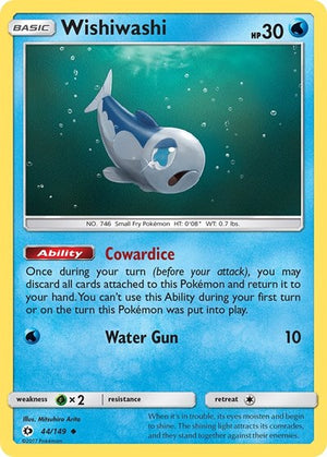 Pokemon TCG - SM Base Set - Wishiwashi - 44/149 - Reverse Holofoil
