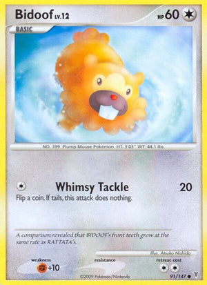 Pokemon TCG - Supreme Victors - Bidoof - 91