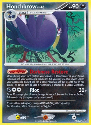 Pokemon TCG - Supreme Victors - Honchkrow - 29 - Reverse Holofoil