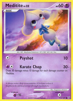 Pokemon TCG - Supreme Victors - Meditite - 113 - Reverse Holofoil
