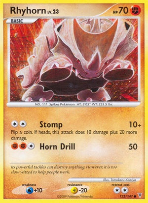 Pokemon TCG - Supreme Victors - Rhyhorn - 122 - Reverse Holofoil