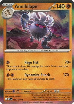 Pokemon TCG - SV01: Scarlet & Violet Base Set - Annihilape - 109/198 - Reverse Holofoil