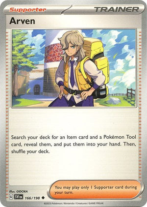 Pokemon TCG - SV01: Scarlet & Violet Base Set - Arven - 166/198 - Reverse Holofoil - Playset (4x)