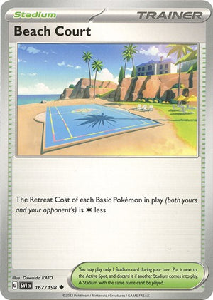 Pokemon TCG - SV01: Scarlet & Violet Base Set - Beach Court - 167/198 - Reverse Holofoil