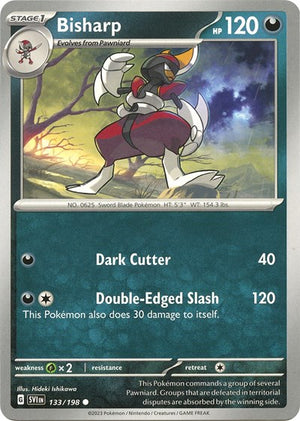Pokemon TCG - SV01: Scarlet & Violet Base Set - Bisharp - 133/198 - Reverse Holofoil