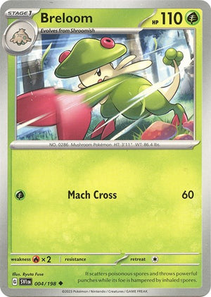 Pokemon TCG - SV01: Scarlet & Violet Base Set - Breloom - 004/198 - Reverse Holofoil