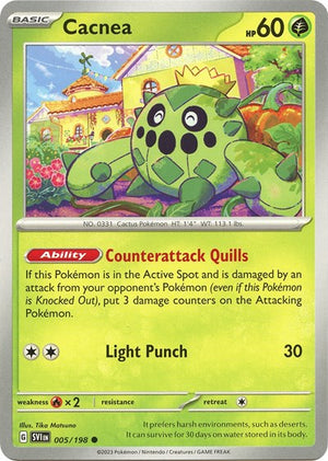 Pokemon TCG - SV01: Scarlet & Violet Base Set - Cacnea - 005/198