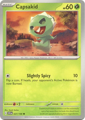 Pokemon TCG - SV01: Scarlet & Violet Base Set - Capsakid - 027/198 - Reverse Holofoil