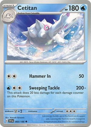 Pokemon TCG - SV01: Scarlet & Violet Base Set - Cetitan - 060/198 - Reverse Holofoil