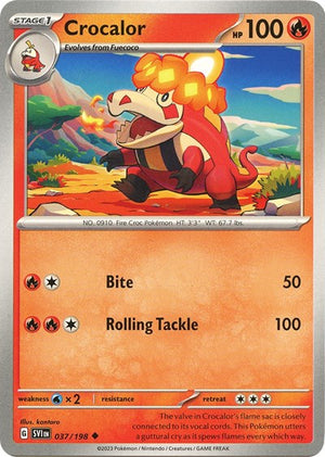 Pokemon TCG - SV01: Scarlet & Violet Base Set - Crocalor - 037/198