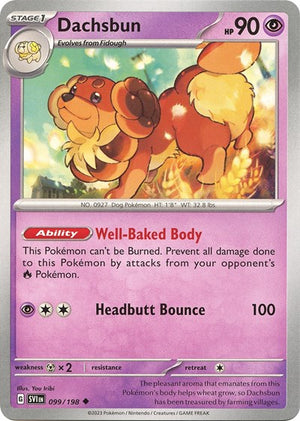 Pokemon TCG - SV01: Scarlet & Violet Base Set - Dachsbun - 099/198