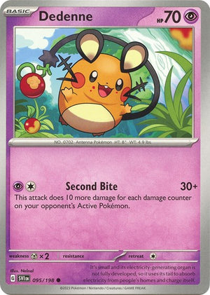 Pokemon TCG - SV01: Scarlet & Violet Base Set - Dedenne - 095/198 - Reverse Holofoil