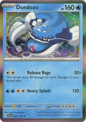 Pokemon TCG - SV01: Scarlet & Violet Base Set - Dondozo - 061/198 - Reverse Holofoil