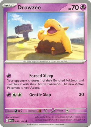Pokemon TCG - SV01: Scarlet & Violet Base Set - Drowzee - 082/198 - Reverse Holofoil