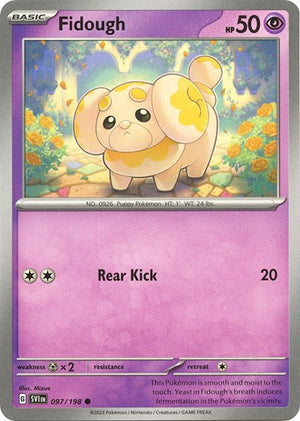 Pokemon TCG - SV01: Scarlet & Violet Base Set - Fidough - 097/198 - Reverse Holofoil