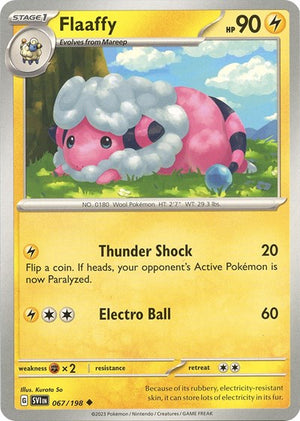 Pokemon TCG - SV01: Scarlet & Violet Base Set - Flaaffy - 067/198 - Reverse Holofoil - Playset (4x)