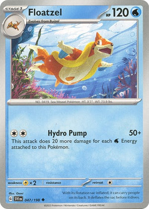 Pokemon TCG - SV01: Scarlet & Violet Base Set - Floatzel - 047/198 - Reverse Holofoil