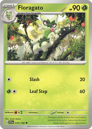 Pokemon TCG - SV01: Scarlet & Violet Base Set - Floragato - 014/198 - Reverse Holofoil