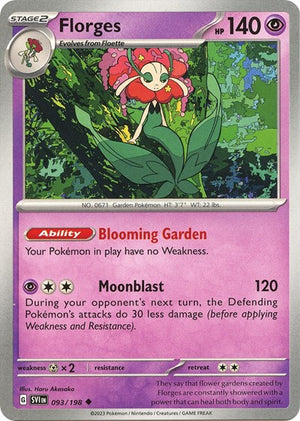 Pokemon TCG - SV01: Scarlet & Violet Base Set - Florges - 093/198 - Reverse Holofoil