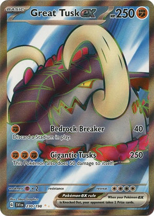 Pokemon TCG - SV01: Scarlet & Violet Base Set - Great Tusk ex - 230/198 - Holofoil