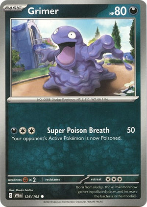 Pokemon TCG - SV01: Scarlet & Violet Base Set - Grimer - 126/198 - Reverse Holofoil