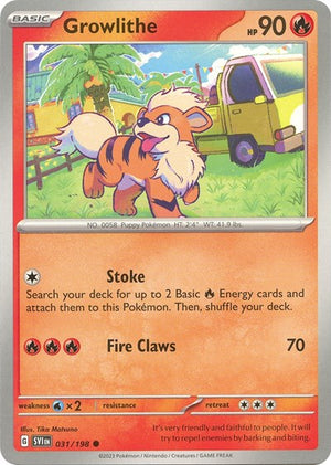 Pokemon TCG - SV01: Scarlet & Violet Base Set - Growlithe - 031/198