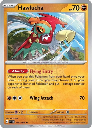 Pokemon TCG - SV01: Scarlet & Violet Base Set - Hawlucha - 118/198 - Reverse Holofoil