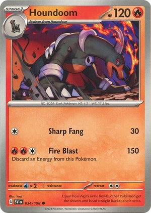 Pokemon TCG - SV01: Scarlet & Violet Base Set - Houndoom - 034/198