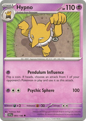 Pokemon TCG - SV01: Scarlet & Violet Base Set - Hypno - 083/198 - Reverse Holofoil