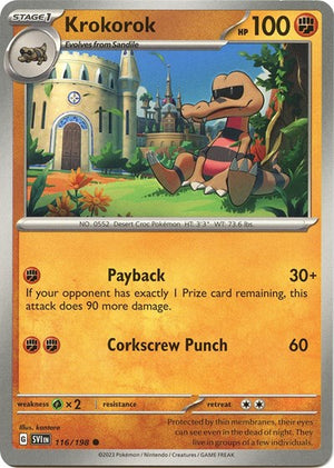 Pokemon TCG - SV01: Scarlet & Violet Base Set - Krokorok - 116/198 - Reverse Holofoil