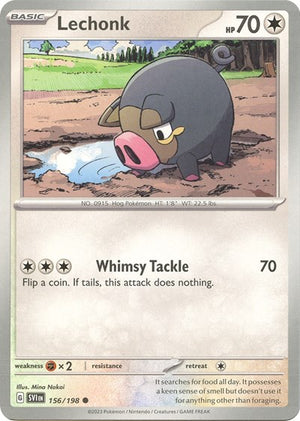 Pokemon TCG - SV01: Scarlet & Violet Base Set - Lechonk - 156/198 - Reverse Holofoil