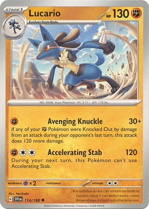 Pokemon TCG - SV01: Scarlet & Violet Base Set - Lucario - 114/198