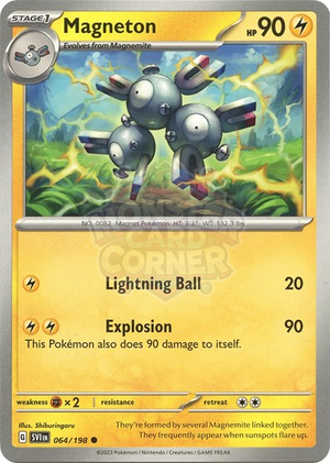 Pokemon TCG - SV01: Scarlet & Violet Base Set - Magneton - 064/198 - Reverse Holofoil