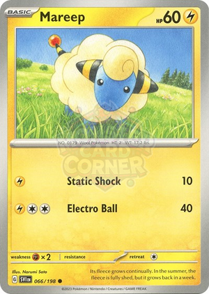 Pokemon TCG - SV01: Scarlet & Violet Base Set - Mareep - 066/198 - Reverse Holofoil