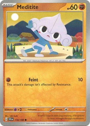 Pokemon TCG - SV01: Scarlet & Violet Base Set - Meditite - 110/198 - Reverse Holofoil
