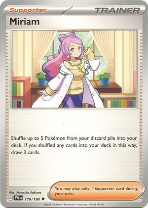 Pokemon TCG - SV01: Scarlet & Violet Base Set - Miriam - 179/198 - Reverse Holofoil