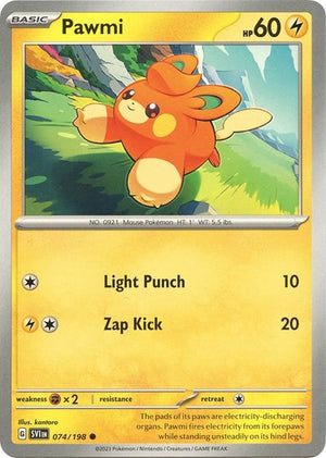 Pokemon TCG - SV01: Scarlet & Violet Base Set - Pawmi - 074/198 - Reverse Holofoil