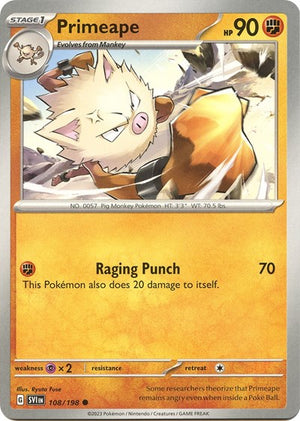 Pokemon TCG - SV01: Scarlet & Violet Base Set - Primeape - 108/198