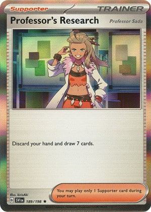 Pokemon TCG - SV01: Scarlet & Violet Base Set - Professor's Research - 189/198 - Reverse Holofoil - Playset (4x)