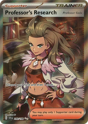 Pokemon TCG - SV01: Scarlet & Violet Base Set - Professor's Research - 240/198 - Holofoil - Playset (4x)