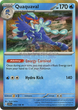 Pokemon TCG - SV01: Scarlet & Violet Base Set - Quaquaval - 054/198 - Reverse Holofoil