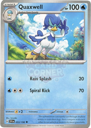 Pokemon TCG - SV01: Scarlet & Violet Base Set - Quaxwell - 053/198 - Reverse Holofoil