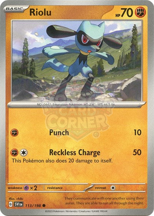 Pokemon TCG - SV01: Scarlet & Violet Base Set - Riolu - 113/198 - Reverse Holofoil