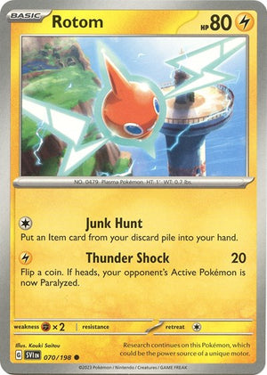 Pokemon TCG - SV01: Scarlet & Violet Base Set - Rotom - 070/198 - Reverse Holofoil
