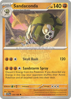 Pokemon TCG - SV01: Scarlet & Violet Base Set - Sandaconda - 120/198 - Reverse Holofoil